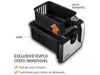 Air Fryer Mondial Dual Duplo Cesto Preta 8L com Timer AFD-01-BI - 17