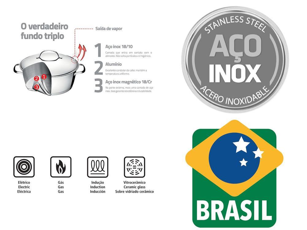 Jogo de Panelas Tramontina Solar 65510740 Inox - 5