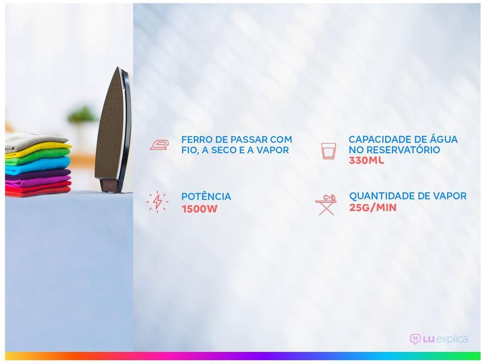 Ferro de Passar Roupa a Vapor e a Seco Electrolux Experience Care com Triplo Desligamento Automático - 2