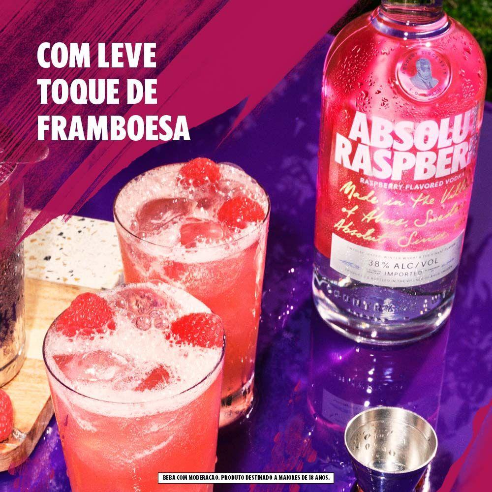 Vodka Absolut Raspberri 750ml - 4