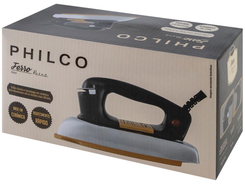 Ferro de Passar Roupa a Seco Philco Retrô PFE01P - 8