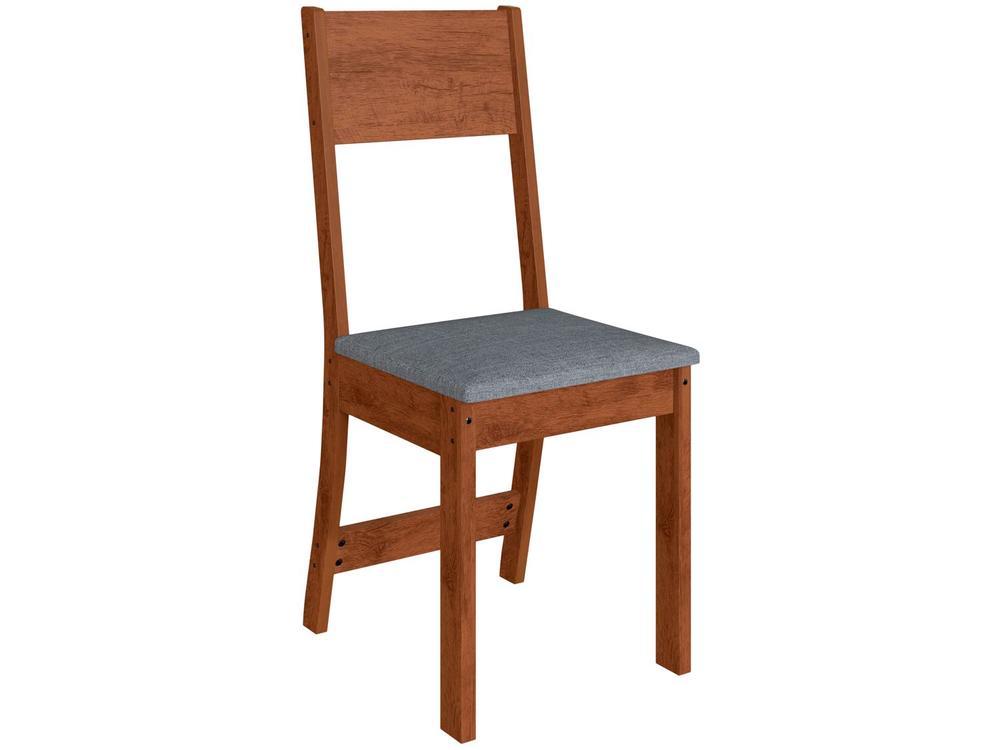 Mesa de Jantar 4 Cadeiras Retangular Tecido Preto Indekes Talita - 7