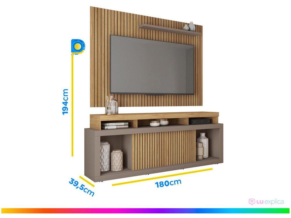 Rack para TV até 70” com Painel 1 Porta Caemmun Aegon - 6