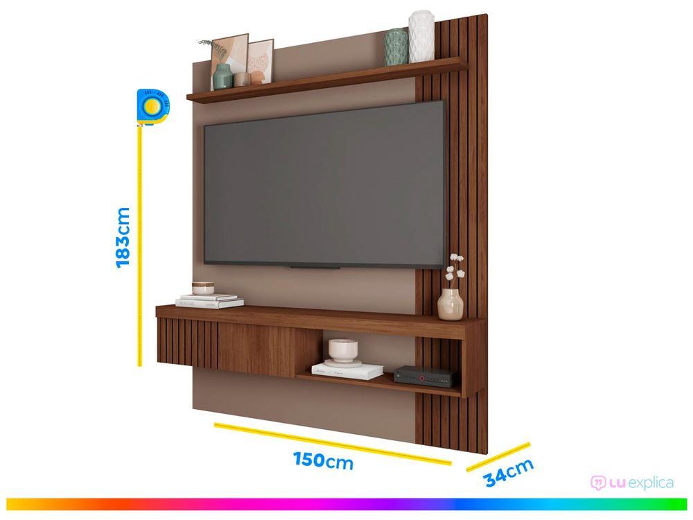 Painel para TV até 55” Caemmun Jade 1 Prateleira - 3