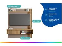 Painel para TV até 55” Caemmun Jade 1 Prateleira - 2