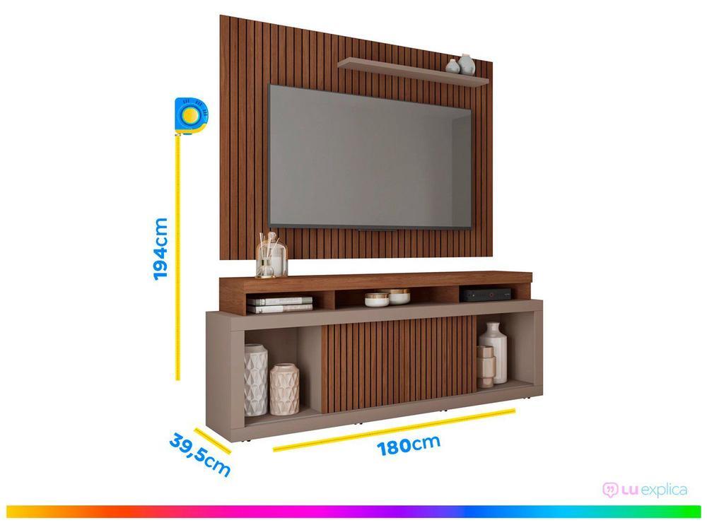 Rack para TV até 70” com Painel 1 Porta Caemmun Aegon - 6