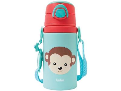 Garrafa Infantil com Canudo 450ml Buba Animal Fun