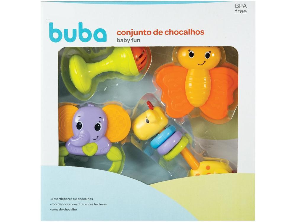 Chocalho Baby Fun 4 Peças Buba - 1
