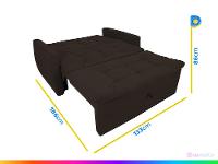 Sofá-cama Casal 2 Lugares Reclinável Veludo Matrix Meg - 8