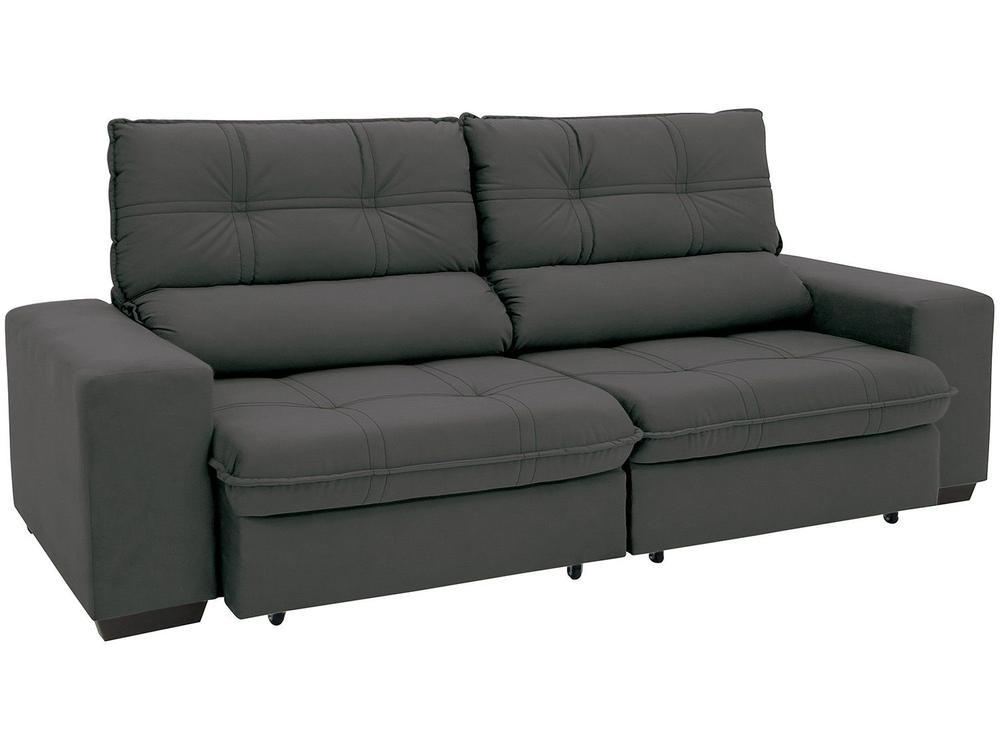 Sofá Retrátil Reclinável 3 Lugares Suede Brunello Linoforte - 7