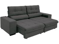 Sofá Retrátil Reclinável 3 Lugares Suede Brunello Linoforte - 5