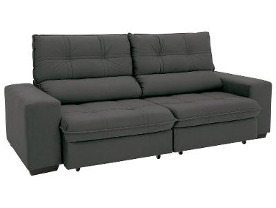Sofá Retrátil Reclinável 4 Lugares Suede Brunello Linoforte