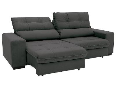 Sofá Retrátil Reclinável 4 Lugares Suede Brunello Linoforte