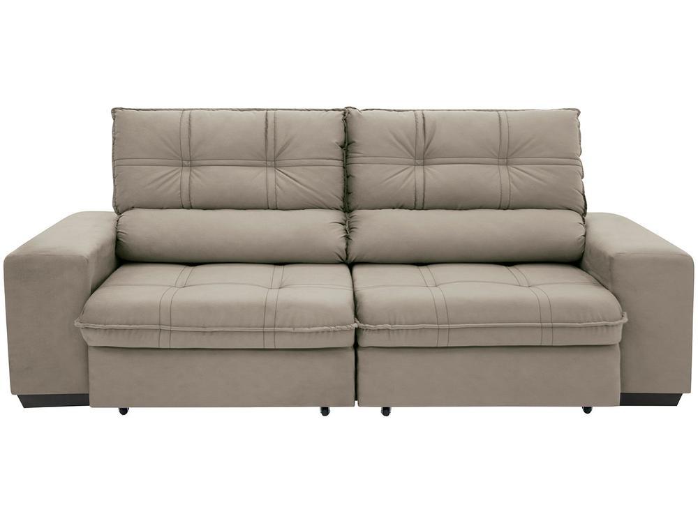 Sofá Retrátil Reclinável 4 Lugares Suede Brunello Linoforte - 8
