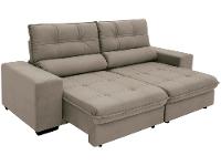 Sofá Retrátil Reclinável 4 Lugares Suede Brunello Linoforte - 7