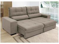 Sofá Retrátil Reclinável 4 Lugares Suede Brunello Linoforte - 5