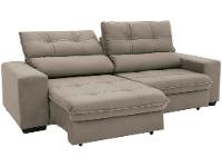 Sofá Retrátil Reclinável 4 Lugares Suede Brunello Linoforte - 6