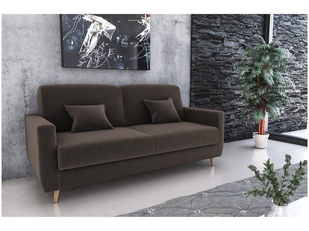 Sofá-cama Casal 3 Lugares Reclinável Veludo Matrix Emília - 4