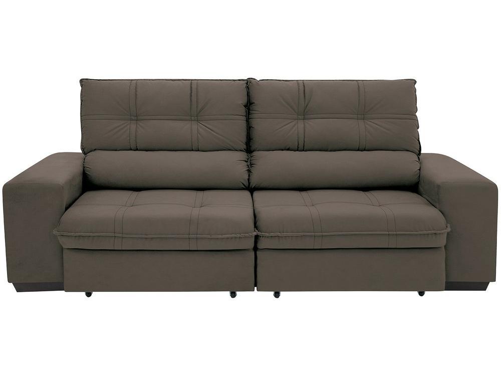 Sofá Retrátil Reclinável 3 Lugares Suede Brunello Linoforte - 7