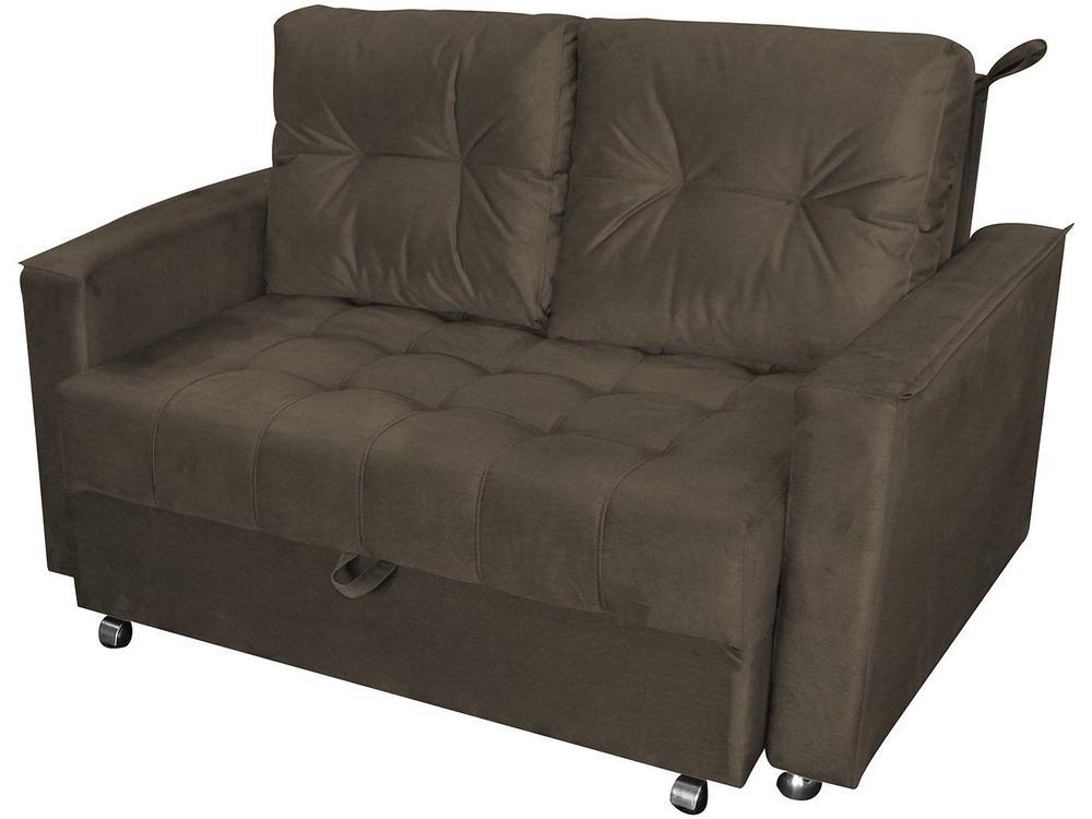 Sofá-cama Casal 2 Lugares Reclinável Veludo Matrix Drika - 1
