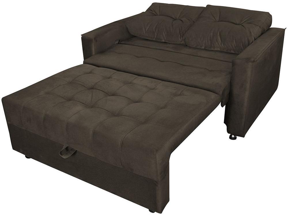 Sofá-cama Casal 2 Lugares Reclinável Veludo Matrix Drika - 4