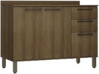 Balcão de Cozinha com Tampo para Pia Luciane 3 Portas 2 Gavetas Suíça - 1