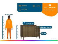 Balcão de Cozinha com Tampo para Pia Luciane 3 Portas 2 Gavetas Suíça - 2