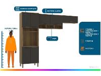Armário de Cozinha Compacta Luciane Suíça 7 Portas - 8