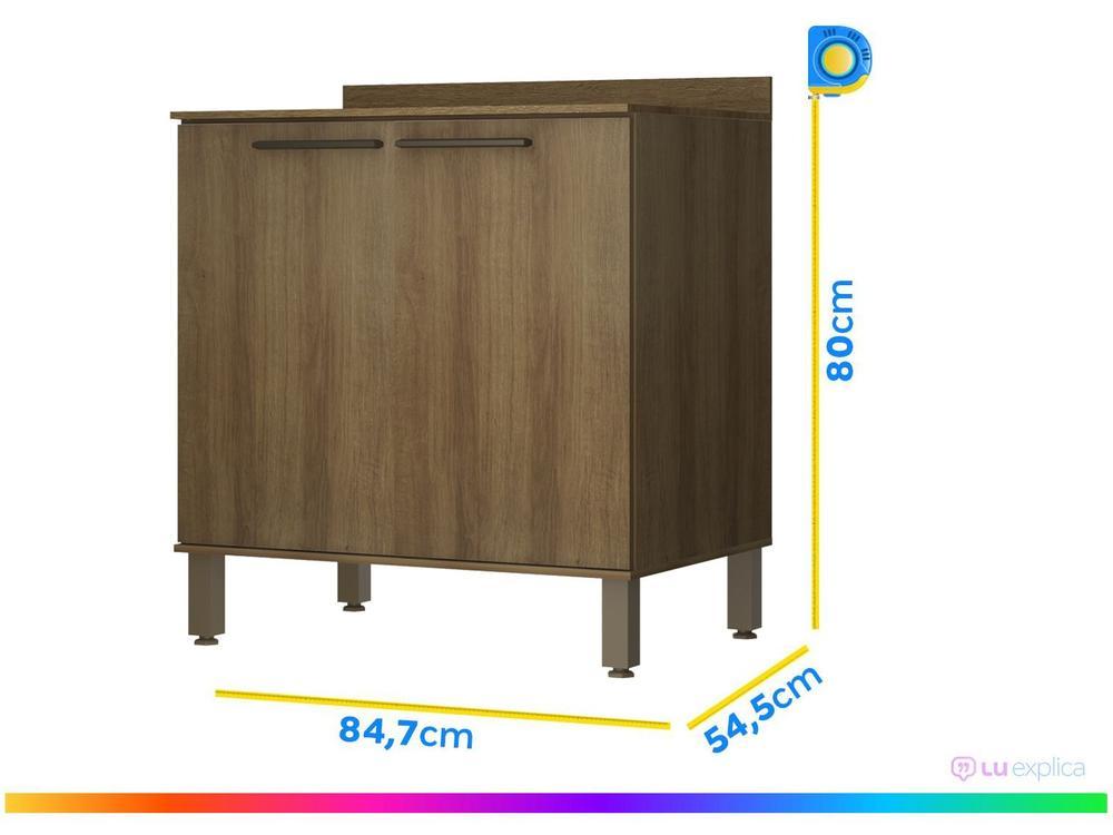 Balcão de Cozinha com Tampo Luciane 2 Portas Suíça - 3