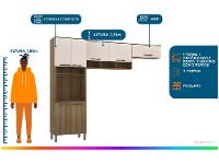 Armário de Cozinha Compacta Luciane Suíça 7 Portas - 2