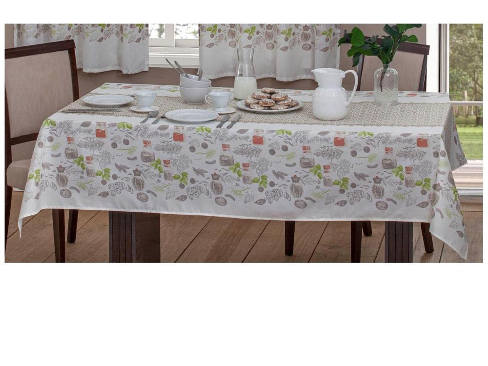 Cortina para Cozinha Sultan Branco e Bege - 7