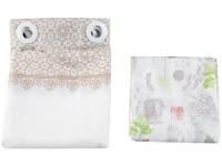 Cortina para Cozinha Sultan Branco e Bege - 2