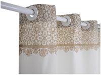 Cortina para Cozinha Sultan Branco e Bege