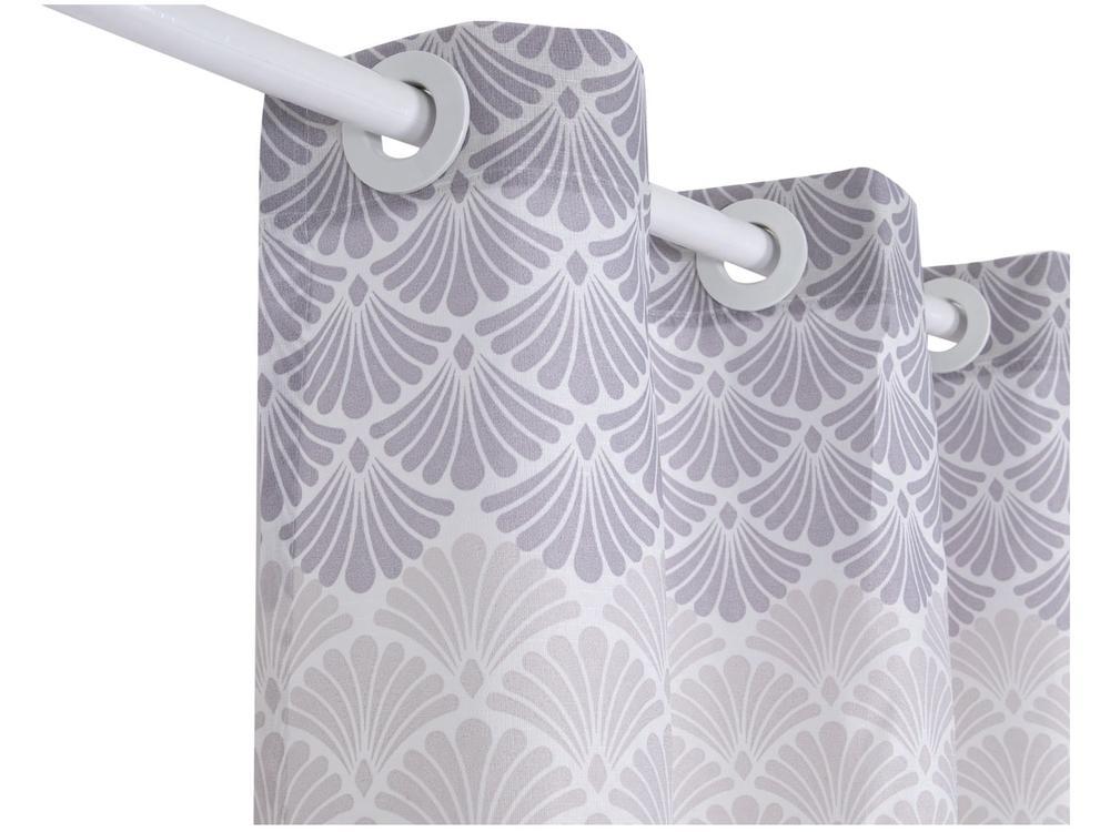 Cortina para Cozinha Sultan Branco e Cinza - 4
