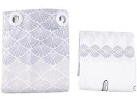 Cortina para Cozinha Sultan Branco e Cinza - 2