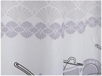 Cortina para Cozinha Sultan Branco e Cinza - 6