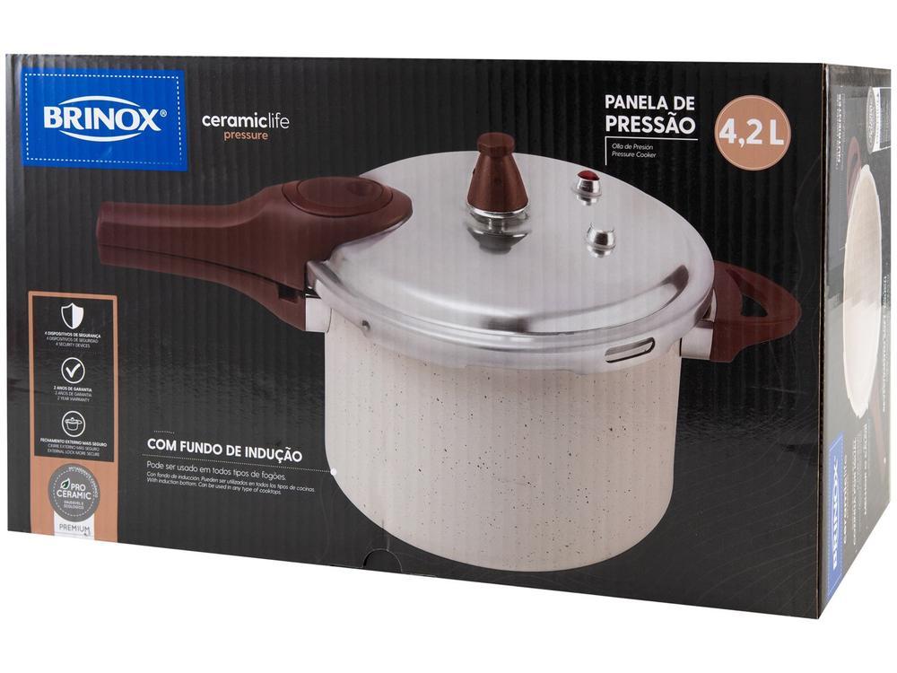Panela de Pressão Brinox 4,2L Bege Vanilla - 9