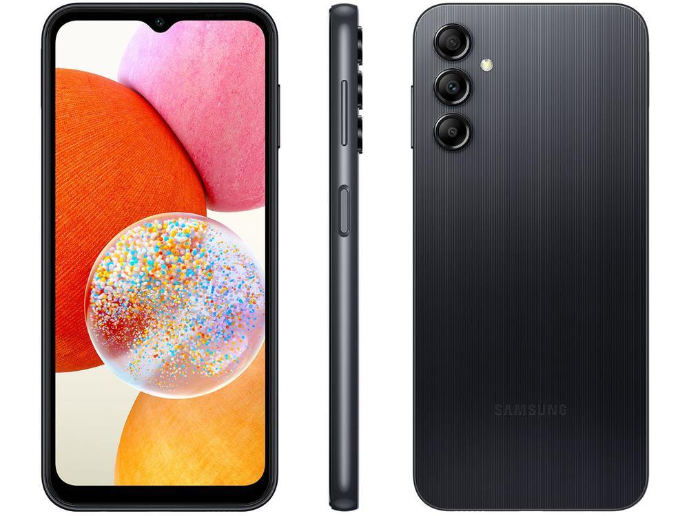 Smartphone Samsung Galaxy A14 64 GB Preto 4G Octa-Core 4GB RAM 6,6" Câm. Tripla + Selfie 13MP Dual Chip - 1