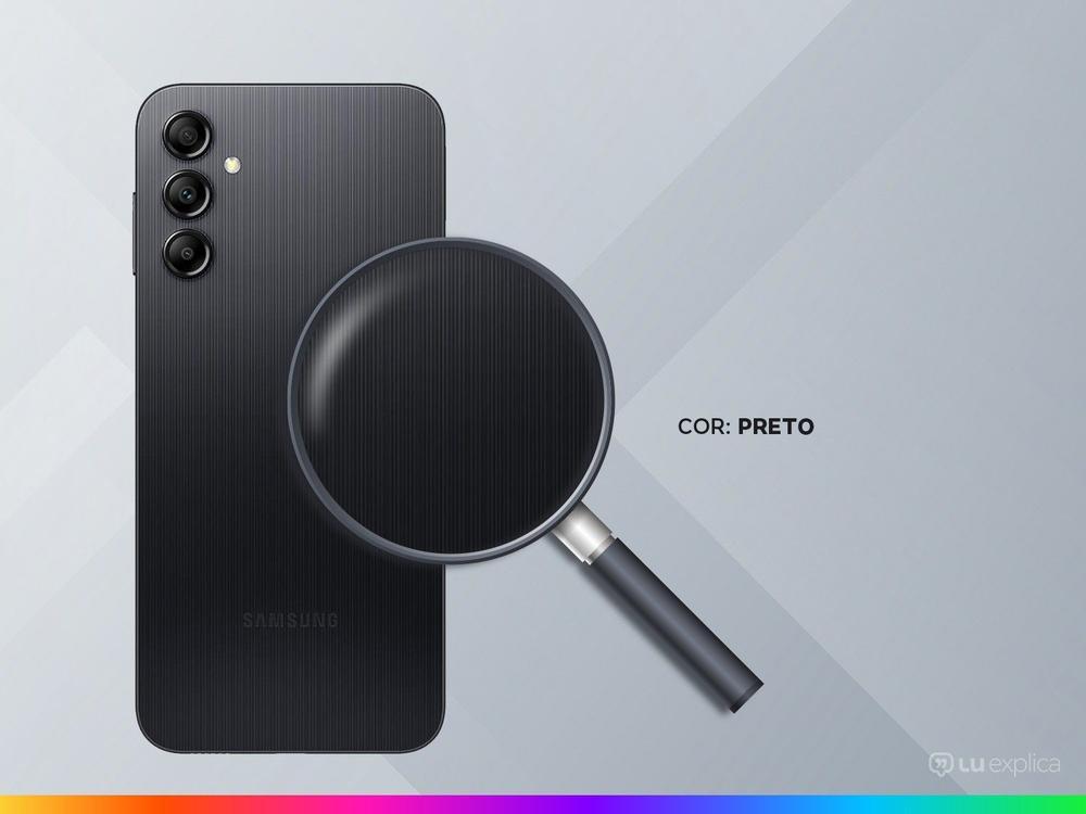 Smartphone Samsung Galaxy A14 64 GB Preto 4G Octa-Core 4GB RAM 6,6" Câm. Tripla + Selfie 13MP Dual Chip - 3