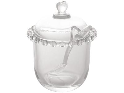 Açucareiro de Cristal com Tampa e Colher Lyor