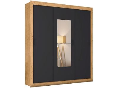 Guarda-roupa Casal com Espelho 3 Portas de Correr Araplac Fortaleza