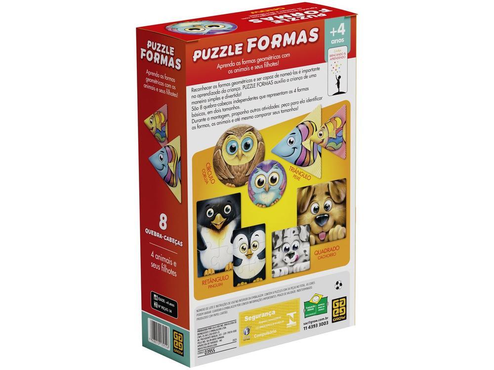 Quebra-cabeça 34 Peças Puzzle Formas Grow - 6