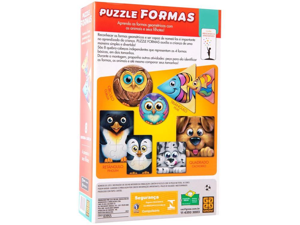 Quebra-cabeça 34 Peças Puzzle Formas Grow - 5