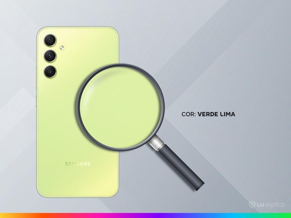 Smartphone Samsung Galaxy A34 128GB Verde Lima 5G Octa-Core 6GB RAM 6,6" Câm. Tripla + Selfie 13MP Dual Chip - 3