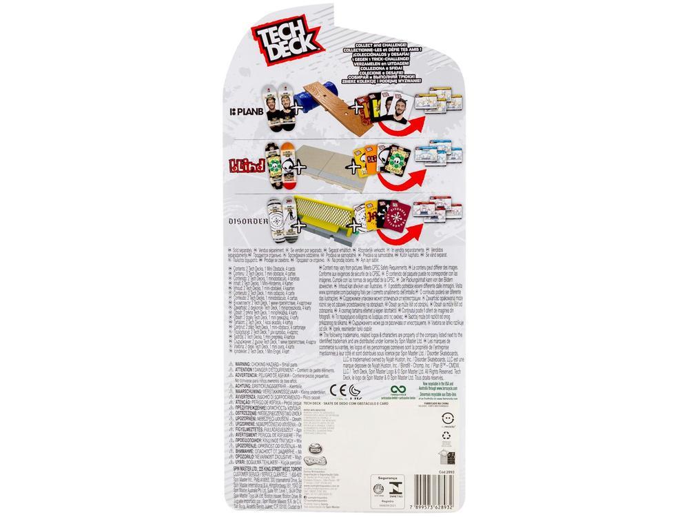 Kit Tech Deck Skate de Dedo com Obstáculo Sunny - 16