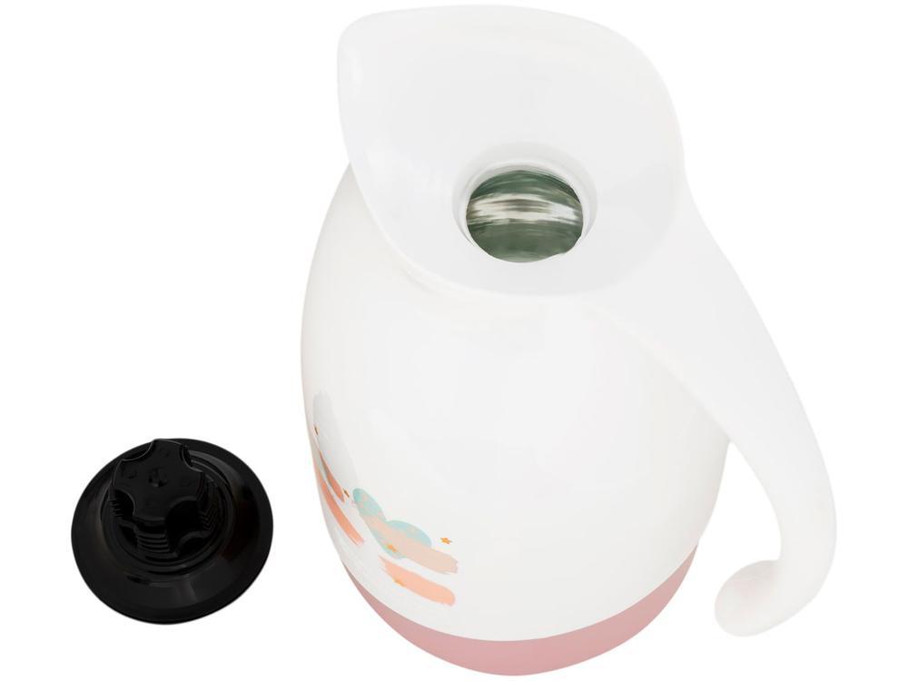 Bule de Café Termic Branco e Rosa 700ml - 4