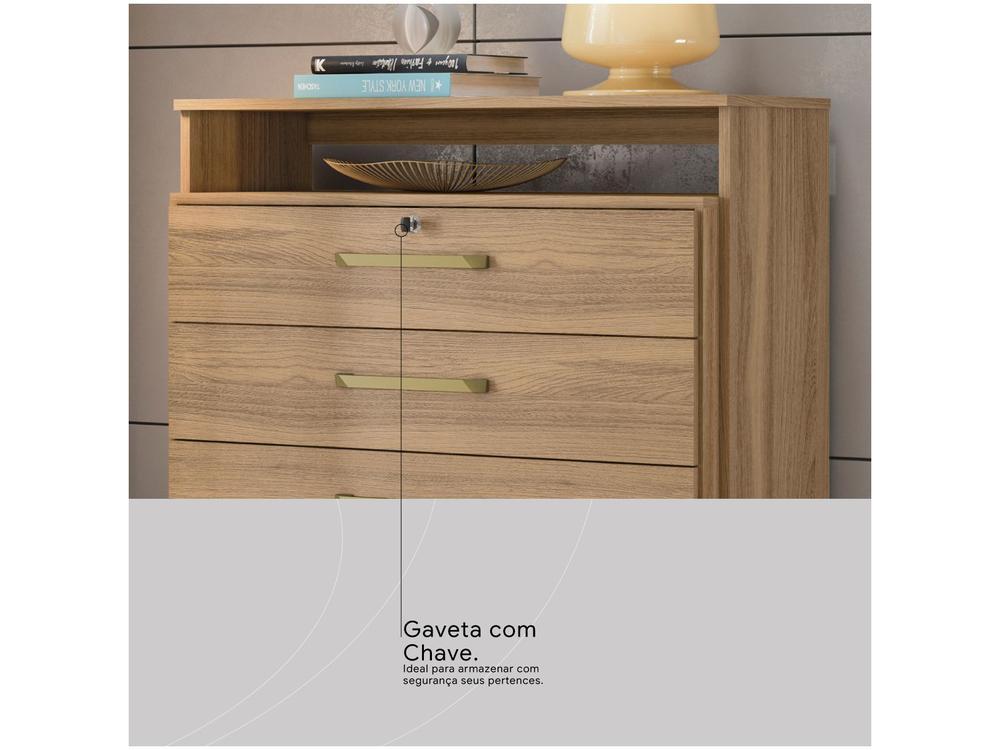 Cômoda com Chave 5 Gavetas Demóbile Triunfo - 17