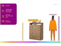 Cômoda com Chave 5 Gavetas Demóbile Triunfo - 19