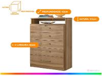 Cômoda com Chave 5 Gavetas Demóbile Triunfo - 3