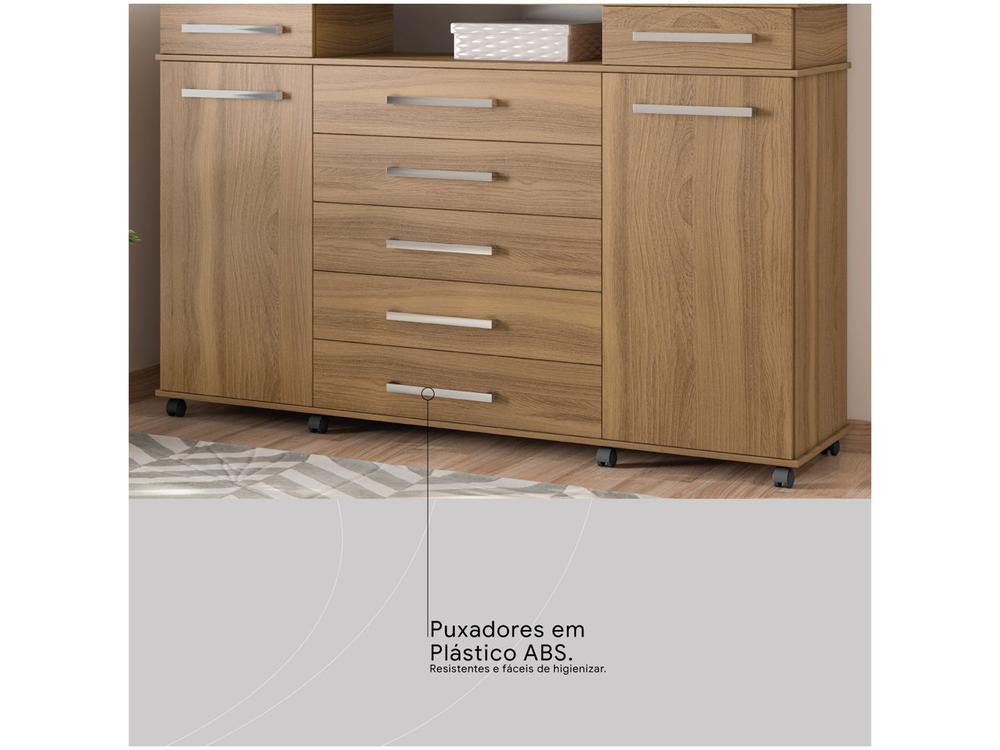 Cômoda 7 Gavetas 2 Portas Demóbile London - 12